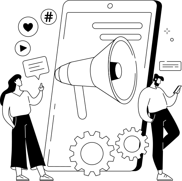 Illustration für Erklärfilm Produktion und visuelle Kommunikation