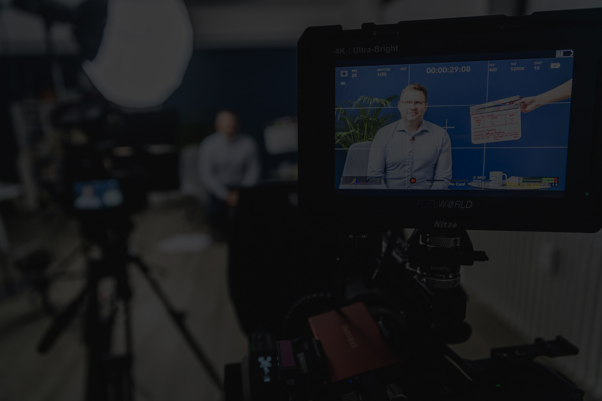 Kameraaufnahme eines Business-Interviews